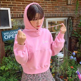 [barbie Flower] Kangaroo Crop Hoodie