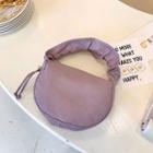Faux Leather Handbag Purple - One Size