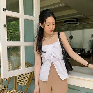 Spaghetti-strap Ruche Top