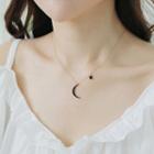 Moon Necklace Rose Gold - One Size