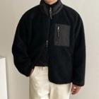 Reversible Sherpa-fleece Zip-up Jacket