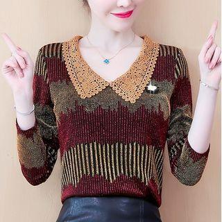 Crochet Collared Panel Top