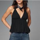 Cross-strap Camisole Top Black - One Size