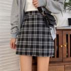 Plaid Mini Pencil Skirt / Camisole Top
