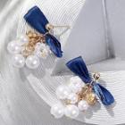 Grapes Bow Faux Pearl Earring
