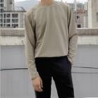 Seamed-shoulder Long-sleeve T-shirt