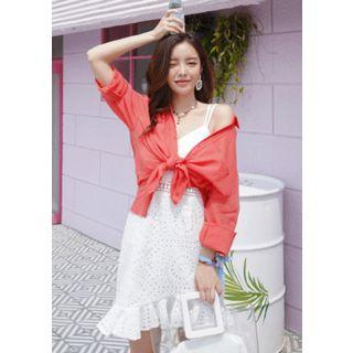 Dual-pocket Textured Cotton Shirt