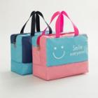 Smiley Color Block Beach Bag