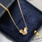 Alloy Mouse Pendant Necklace Gold - One Size