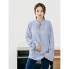 Frilled Tie-neck Chiffon Top