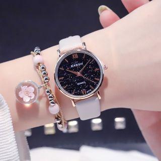 Set: Cosmo Star Strap Watch + Beaded Bracelet