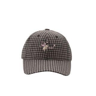 Angel Embroidered Gingham Cap
