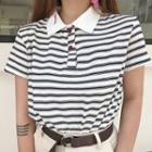 Striped Short-sleeve Polo-shirt