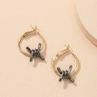 Knot Alloy Hoop Earring 1 Pair - Gold - One Size