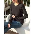 Raglan-sleeve Thermal T-shirt