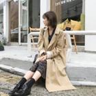 Double-breasted Loose-fit Trench Coat Beige - One Size