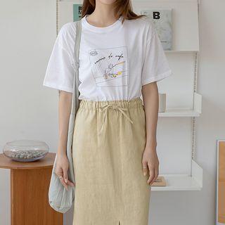 Caf  Illustration T-shirt