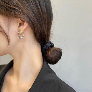 Alloy Hoop Earring 1 Pr - Silver - One Size