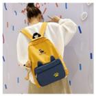 Mouse Charm Cat Embroidered Nylon Backpack