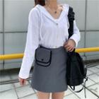 Long Sleeve Hooded Jacket / A-line Skirt