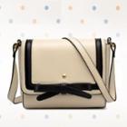 Faux-leather Contrast-trim Cross Bag