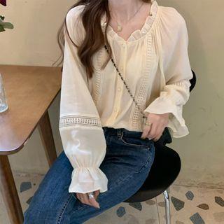 Chiffon Blouse Beige - One Size