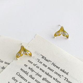 Mermaid Tail Alloy Earring 1 Pair - Yellow - One Size