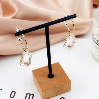 Cz Dangle Earring 1 Pair - E9623 - One Size