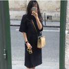 Short-sleeve Tie-back Dress