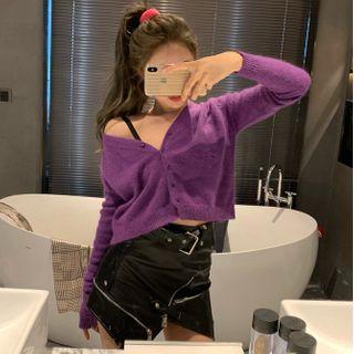 Cropped Loose Cardigan
