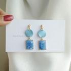 Resin Dangle Earring 1 Pair - Blue - One Size