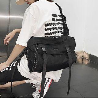 Buckled Flap Crossbody Bag Fy1055 - Black - One Size