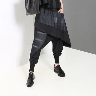 Mesh Panel Baggy Skort Black - One Size