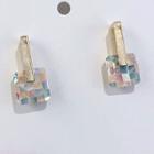 Shell Mosaic Square Dangle Earring As Shown In Figure - One Size
