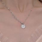 Disc Pendant Sterling Silver Necklace Necklace - Silver - One Size