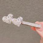 Heart Rhinestone Hair Clip Ly559 - Light Gold - One Size