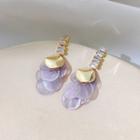 Faux Crystal & Disc Drop Earrings As Shown In Figure - One Size