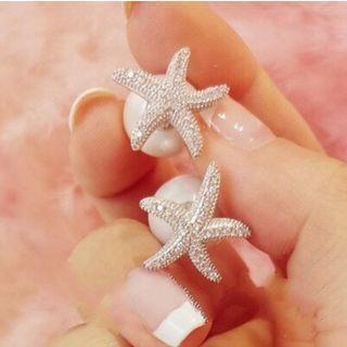 Faux Pearl Starfish Earring