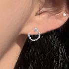 Rhinestone Star Earring 1 Pair - Rhinestone Star Earring - White Gold - One Size