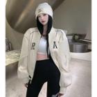 Loose-fit Embroidered Baseball Jacket
