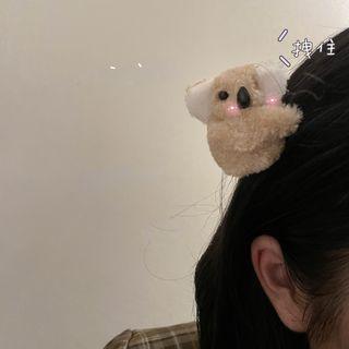 Koala Faux Fur Hair Clamp