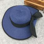 Bow Accent Foldable Sun Hat