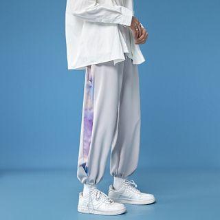 Lettering Print Crop Sweatpants