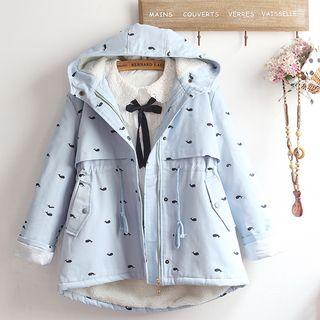 Whale Print Hooded Zip Coat / Shirt / Set