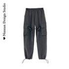 Buckled-accent Drawstring Cargo Jogger Pants