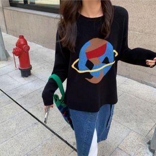 Planet Sweater Black - One Size
