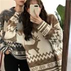 Couple Matching Deer Pattern Sweater
