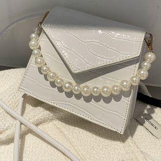 Beaded Flap Cross Bag