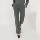 Office Look Zip-side Straight Pants