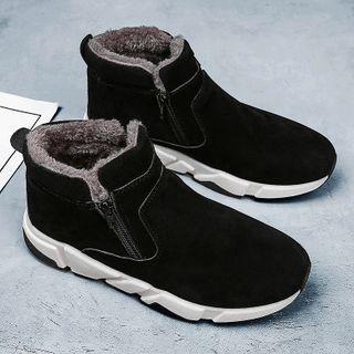 Zip-side Plain Snow Boots